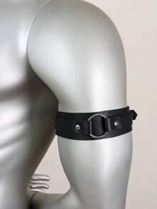 2PCS Fashion Men's Armband Arm Strap Arm Patch Harajuku Gothic Armband Adjustable Arm Patch Arm Strap Fashion Accessory - màu đen - Xem 1