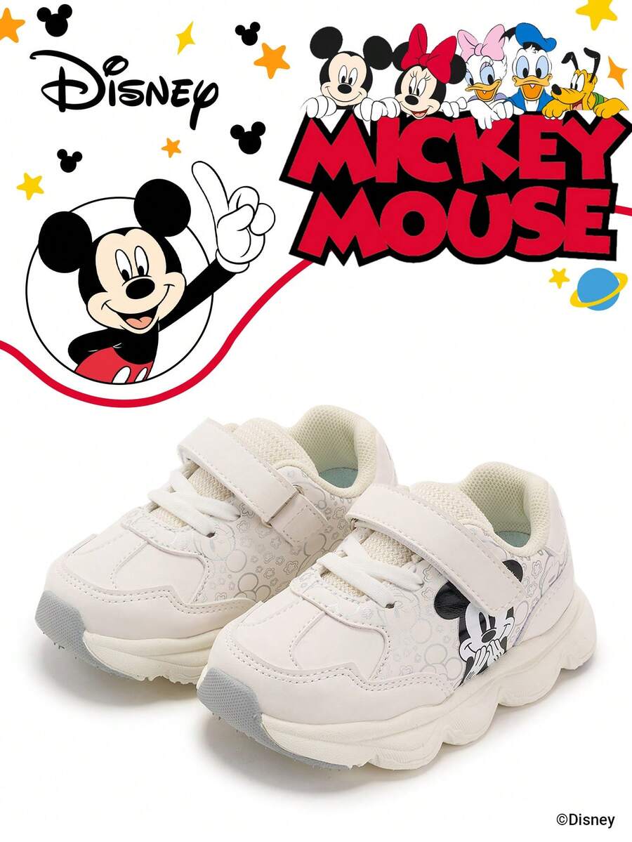 Disney 1 Pair Children's Sneakers, Suitable For Daily Wear, Festivals, Sports, Outdoor Activities, Comfortable, Non-Slip, Durable, Breathable (Boys' Sneakers, Boys' Skate Shoes, Children's Sneakers, Girls' Sneakers, Girls' Skate Shoes) - Beige - View 1