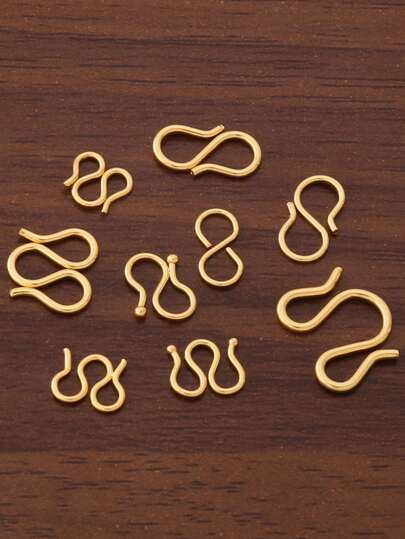 20 piezas/lote Ganchos con forma de letra S y M de acero inoxidable Broches de langosta Conectores de extremo para collares y pulseras Accesorios para hacer joyas