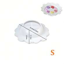 1个复古风格托盘硅胶模具，戒指托盘硅胶模具，适用于石膏、混凝土和树脂工艺品、花瓶和装饰品，是工艺爱好者和DIY爱好者、家庭主妇和生日礼物、婚礼摄影道具和邀请函制作的理想之选（2种尺寸可选） - A - 查看 13