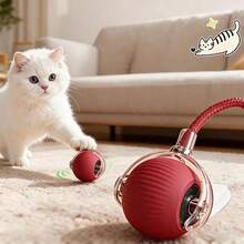 1 set de jouet interactif à bille roulante par gravité, jouet électrique automatique pour chat, balle intelligente pour que le chat joue et se distraie, couleur aléatoire - Multicolore - Voir 12