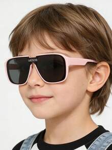 1 Set Children's Fashion Glasses, Classic Minimalist Style, Suitable For Boys And Girls For Party, Holiday, Travel, Decoration, Daily Accessories, Photography Props - Pink - View 2