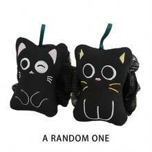 可爱黑色猫咪造型沐浴球，配有挂绳和柔软网状身体磨砂巾。猫咪双面沐浴球磨砂巾。A面为磨砂面，可深层清洁；B面可快速产生5秒柔滑泡沫。 - 彩色 - 查看 7