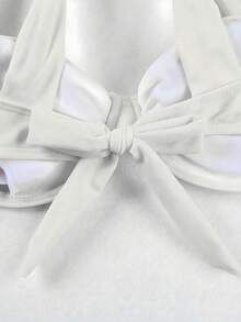 Bộ bikini 3 mảnh màu trắng, thanh lịch, gợi cảm, thích hợp cho kỳ nghỉ biển, hẹn hò, tiệc tùng, phong cách thường ngày, gồm áo quây có đệm và chân váy maxi in họa tiết ombre. - Nhiều màu - Xem 5