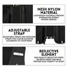 5升轻便透气跑步水袋背心，男女通用，带手机袋，适合越野跑、徒步、骑行、马拉松 - 黑色 - 查看 6