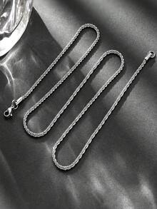 1条高品质不锈钢材质闪亮简约星空项链（18-24英寸），不褪色，防过敏，适合男女日常佩戴、派对、节日礼物 - 彩色 - 查看 5