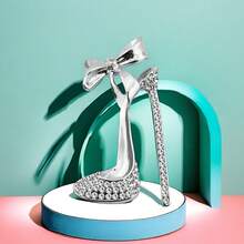 1pc Fashionable Minimalist Bow Tie High Heel Brooch, Suitable For Women's Daily Wear - WBR340 High Heels - View 1