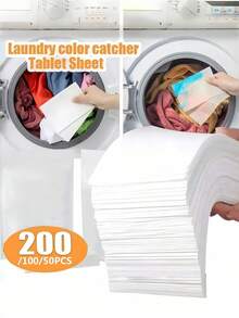 300pcs Colorful Laundry Detergent Sheets - Absorbent Cloth To Prevent Color Transfer, Suitable For Washing Machines, Prevents Color Loss, Enhances Garment Protection, Laundry Room Accessory - Multicolor - View 3