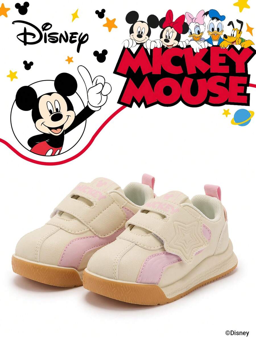 Disney 1 Pair Kids' Sneakers, Suitable For Daily Wear, Festivals, Sports, Outdoor Activities, Comfortable, Non-Slip, Durable, Breathable (Boys' Sneakers, Boys' Skate Shoes, Kids' Sports Shoes, Girls' Sneakers, Girls' Skate Shoes) - Pink - View 1