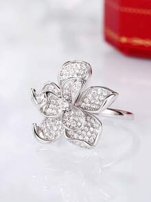1 PC Charm Cubic Zirconia Ring For Women For Valentine's Day Gift Wedding Anniversary Party Jewelry - 1# - View 4