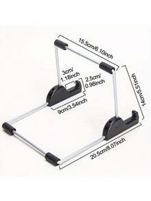 1pc Adjustable Foldable Tablet Stand | Strong Compatibility, Ultra Portable Laptop Stand, Achieving Seamless Workflow, Ergonomic Design, Suitable For Slouchy Days - Available In Various Bright Colors, Made Of Aluminum Alloy. Desktop Vertical Shelf - Multicolor - View 6