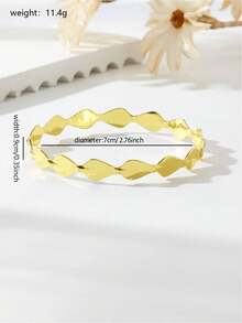 Mgyi 金色铜质时尚高端复古女士珠宝，18K镀金优雅方形手链，适合尼日利亚、迪拜、中东、沙特阿拉伯等地，可用于新娘婚礼、日常佩戴、结婚纪念日礼物、万圣节礼物等。 - PSZ-032 - 查看 6