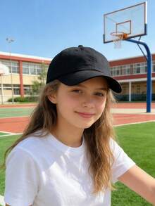 1 pieza Gorra de béisbol vintage para niñas con diseño de lazo bordado "Six Seven 67", suave y cómoda, adecuada para uso casual, deportivo, al aire libre, vacaciones de verano en la playa, regalo del Día de San Valentín para niñas, gorra divertida con tema 67 - Multicolor - Ver 12