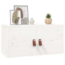 vidaXL Wandschränke 2 Stk. Weiß 60x30x30 cm Massivholz Kiefer - Weiss - Übersicht 8