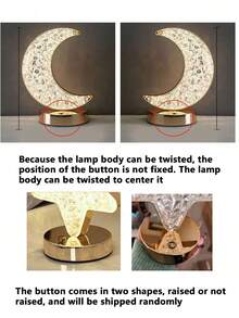 星月夜灯，USB充电，触控三色灯，卧室床头灯，台灯，家居装饰，LED水晶夜灯，桌灯，纪念礼物，生日礼物，适用于卧室、客厅、餐厅、酒吧 - 彩色 - 查看 8