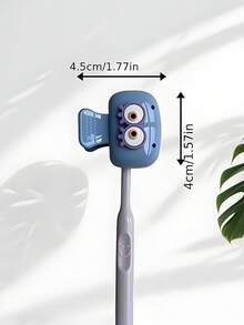 1/2/3 piezas Soporte para cepillo de dientes con forma de ojo lindo - Juego de cepillo de dientes de color dopamina para viajes - Protector de cepillo de dientes a prueba de polvo apto para el hogar/viajes - Multicolor - Ver 3