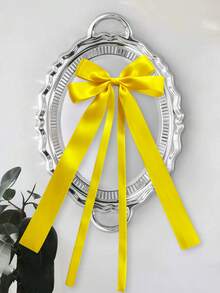 1Pc 5.5 Inch Hair Bow Fashionable Teens Girl Tassel Ribbon Bowknot Hair Bows With Clips With Small Long Tail For Festivals Party - A - View 27