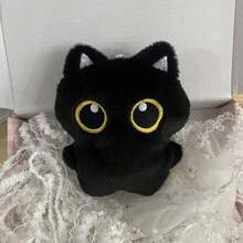 1件可愛黑色貓咪毛絨娃娃，超級可愛小貓毛絨娃娃，超級可愛小貓毛絨動物。可用作幼兒園禮物、師生獎勵、青少年錢包配件，也是送給女性的最佳生日禮物，送給女性的最佳禮物 - 彩色 - 查看 7