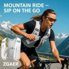 New Vest Bag For Outdoor Sports, Hiking, Running, Backpacking, Marathon, Trail Running, And Mountaineering With Water Bag - màu đen - Xem 6