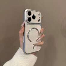 1个时尚简约牛仔纹理磁吸手机壳，兼容 17/17Pro/17Promax/16Promax/16/16Pro/16Plus/15/15Promax/15Pro/11/12/13/14Promax/11Pro/11Promax/12Pro/12Promax/13Pro/13Promax/14Pro/14Promax，创意优雅 - 白色 - 查看 2