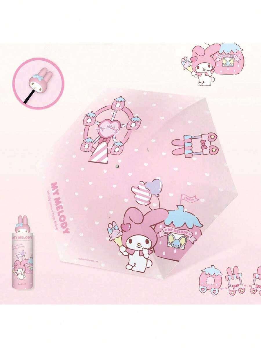 SANRIO 1把3D娃娃头手动折叠伞，可爱又实用，夏季必备防晒用品，轻便舒适，适合旅行，老少皆宜，时尚又实用，在炎炎夏日带来一丝甜蜜！是送给男友/女友的理想礼物，情人节、母亲节礼物，卧室装饰、花园、厨房装饰，夏季、海滩、旅行必备、房间装饰，软萌可爱，毕业季礼物。 - 彩色 - 查看 1