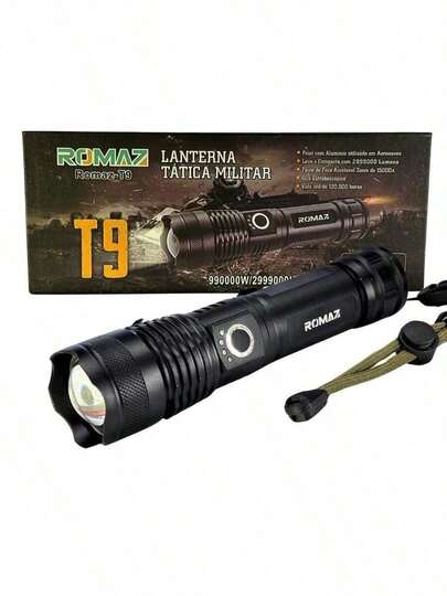 Lanterna Super Potente T9 P50 Tática Mais Forte Do Mundo Potente Sitio Fazenda Acampamento Camping Segurança