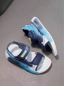 1双儿童凉鞋，2026新款校园风，超轻防滑，软底透气，多功能女童沙滩运动凉鞋 - 藍色 - 查看 3