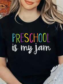 Camiseta Divertida para Maestros de Preescolar, Camiseta con Estampado Preescolar Mi Pasión para Hombres, Mujeres y Niñas, Camisetas Gráficas para Mujeres - Negro - Ver 1