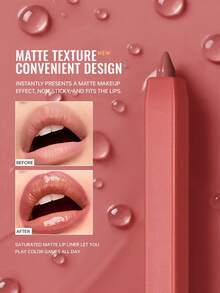 Pudaier 1 Lip Liner + 1 Lip Gloss Set, Long-Lasting Moisturizing, Smooth Application, Perfect Lip Lining, Suitable For All Skin Tones, Great Gift For Music Festivals, Parties, And Valentine's Day - 03+01 - View 7