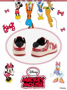 Disney 1 Pair Kids' Sneakers, Suitable For Daily Wear, Festivals, Sports, Outdoor Activities, Comfortable, Non-Slip, Durable, Breathable (Boys' Sneakers, Boys' Skate Shoes, Kids' Sports Shoes, Girls' Sneakers, Girls' Skate Shoes) - Red - View 3