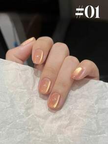 15ml 2026 Spring/Summer & New Year Shimmering Multicolor Sunset Gold Satin Nude Pink Purple Sparkling Chameleon Nail Polish Gift Set, Includes Popular Crystal Glass Bead Chameleon Gel Nail Polish - Multicolor - View 14