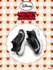 Disney 1 Pair Kids' Sneakers, Suitable For Daily Wear, Festivals, Sports, Outdoor, Comfortable, Non-Slip, Durable, Breathable (Boys' Sports Shoes, Boys' Casual Shoes, Girls' Sports Shoes, Girls' Casual Shoes) - Black - View 2