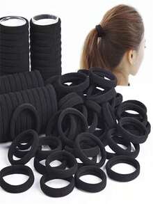 200/100/50/10pcs High Elastic Headbands, Minimalist Solid Color Headbands, Versatile Daily Use Headbands - Multicolor - View 1