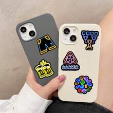 50 Pcs Neon Soccer Stickers - Waterproof Vinyl Sports Stickers Skateboard, Laptop, Fridge, Phone Luggage Assorted Neon Soccer Designssoccer - 50 - Neon Football-50 - View 5