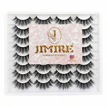 D16 Pairs False Eyelashes Fluffy Volume Natural Fake Lashes 3D Faux Mink Lashes Pack - 黑色 - 查看 8