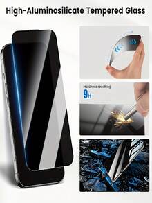 4 paquetes de protector de pantalla de cobertura completa compatible con iPhone 17 Pro Max, 17 Pro, 16 Pro Max, 17, 16, 16e, 15, 14, 13, 12, 11, X, XS, XR, XS Max, Plus, Mini, de vidrio templado 9H+, compatible con la Isla Dinámica, anti-arañazos, anti-huellas - Negro - Ver 4