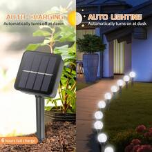 TTDHWW 30-Piece Outdoor Solar Light, Crystal Ball String Light, 19 Ft/6 M IP44 Lawn Light Strip With 8 Lighting Modes And Light-Sensitive Switch, Suitable For Garden, Patio, Path And Landscape Lighting. - 30LED - 查看 8