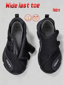 TOLLN 1 par de zapatos deportivos extra anchos y extra grandes unisex, con suelas de EVA antideslizantes, para pies hinchados y anchos de ajuste ancho - Negro - Ver 2