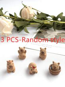 5个/10个水豚鞋饰，卡通动物百搭沙滩ABS塑料鞋饰，可爱卡通简约时尚多功能鞋配件，适用于凉鞋、木屐、DIY - 棕色 - 查看 16