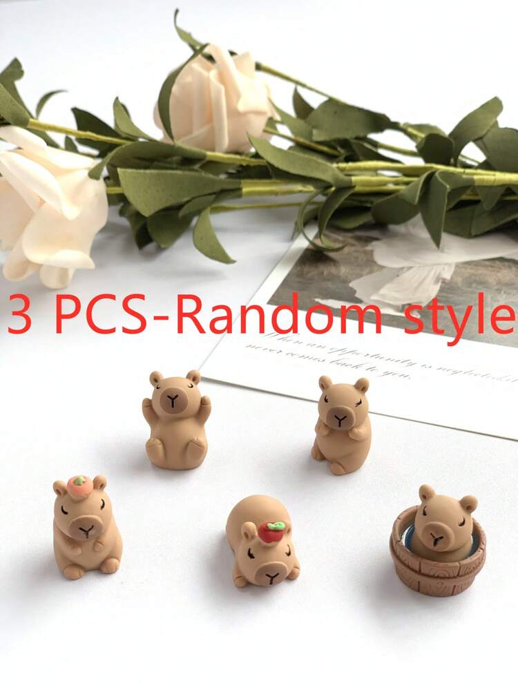 5pcs/10pcs Capybara Shoe Charms, Cartoon Animal Plastic Shoe Decorations, Suitable For Beach, Vacation, And Daily Wear, Cute, Simple, Fashionable, Versatile Shoe Accessories, DIY Shoe Decor, Hollow Out Clogs Charms, Suitable For Students, Nurses, Gifts - Brown - View 15