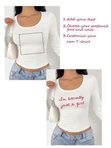 Áo nỉ thể thao dài tay nữ in theo yêu cầu, thêm chữ (khẩu hiệu/câu nói/thái độ/châm ngôn sống). Món quà lý tưởng dành cho phái nữ, gia đình, bạn bè, các dịp lễ, kỷ niệm. - trắng - Xem 1