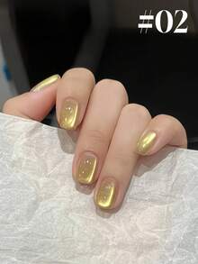 15ml 2026 Spring/Summer & New Year Shimmering Multicolor Sunset Gold Satin Nude Pink Purple Sparkling Chameleon Nail Polish Gift Set, Includes Popular Crystal Glass Bead Chameleon Gel Nail Polish - Multicolor - View 21