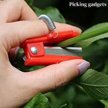 10把/5把/2把带指环的采摘刀，小型蔬菜切割工具，适用于采摘豆类、葡萄、水果、蔬菜，以及修剪花园植物和鲜花。 - A - 查看 2