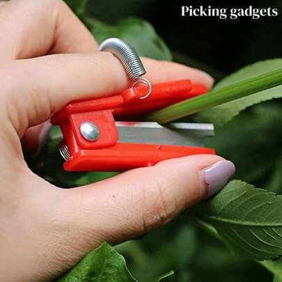 Bộ 10/5/2 dao thu hoạch có vòng đeo ngón tay, dụng cụ cắt rau củ nhỏ gọn, thích hợp để hái đậu, nho, trái cây, rau củ, tỉa cây cảnh và hoa tươi.