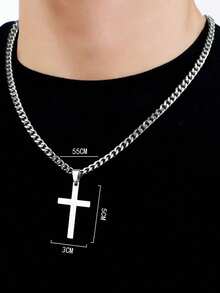 这款男士不锈钢扭链项链套装包含 2 件，配有十字架吊坠，时尚百搭，男女皆宜，是完美的节日礼物。 - 彩色 - 查看 8