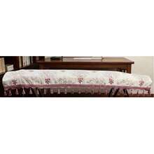 1pc Guzheng Dust Cover, Universal 135cm Tassel Satin Carved Guzheng Dust Cover, Double-Sided Carved Guzheng Dust Cover - Multicolor - View 13