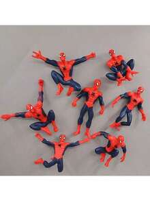 Marvel 7pcs/Set Spider Man Dolls, Avengers Superheroes, Car Decorations, Creative Doll Decorations, Desktop Car Decorations, Suitable For Birthday Gifts New Year's Gift, Valentine's Day Gift, Easter Gift.(Stochastic Style) ﻿ - Multicolor - View 4