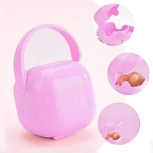 Pp Pacifier Box Portative Storage Nipple Holder With Handle Sterilizable Dustproof Eething Stick Teat Case Personal Item Organizer Travel Essential Initial Name 26 Letters Pattern Green Colour Random Shipment - Pink - View 4