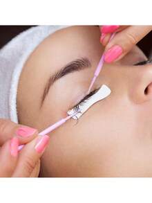 100pcs/Pack Disposable Micro Eyelash Remover Wipes, Eyelash Cleaning Sticks With Extended Cleaning Swabs, Eyelash Extension Tools - Multicolor - View 10