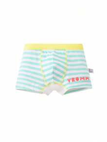 4 件装 男童建筑车辆印花平角内裤，儿童内衣短裤套装 - 彩色 - 查看 6